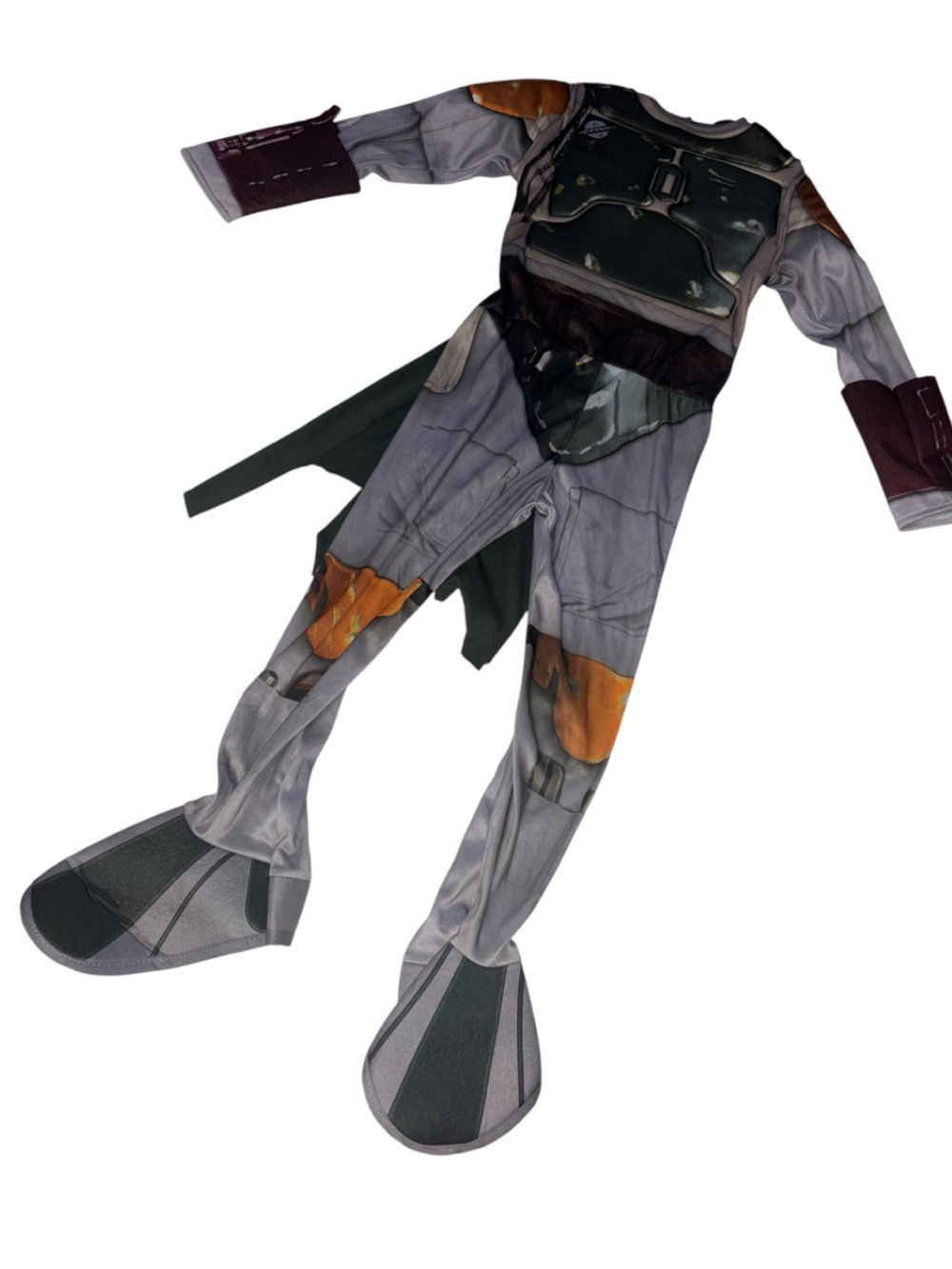 Boba Fett Bounty Hunter Star Wars Kids Costume jumpsuit with Cape(No Mask) S